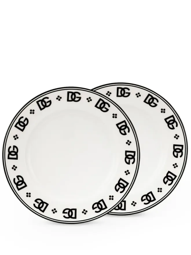 Dolce & Gabbana Dolce & Gabbana DG ロゴ ポーセリン プレート（セット2枚）の商品画像