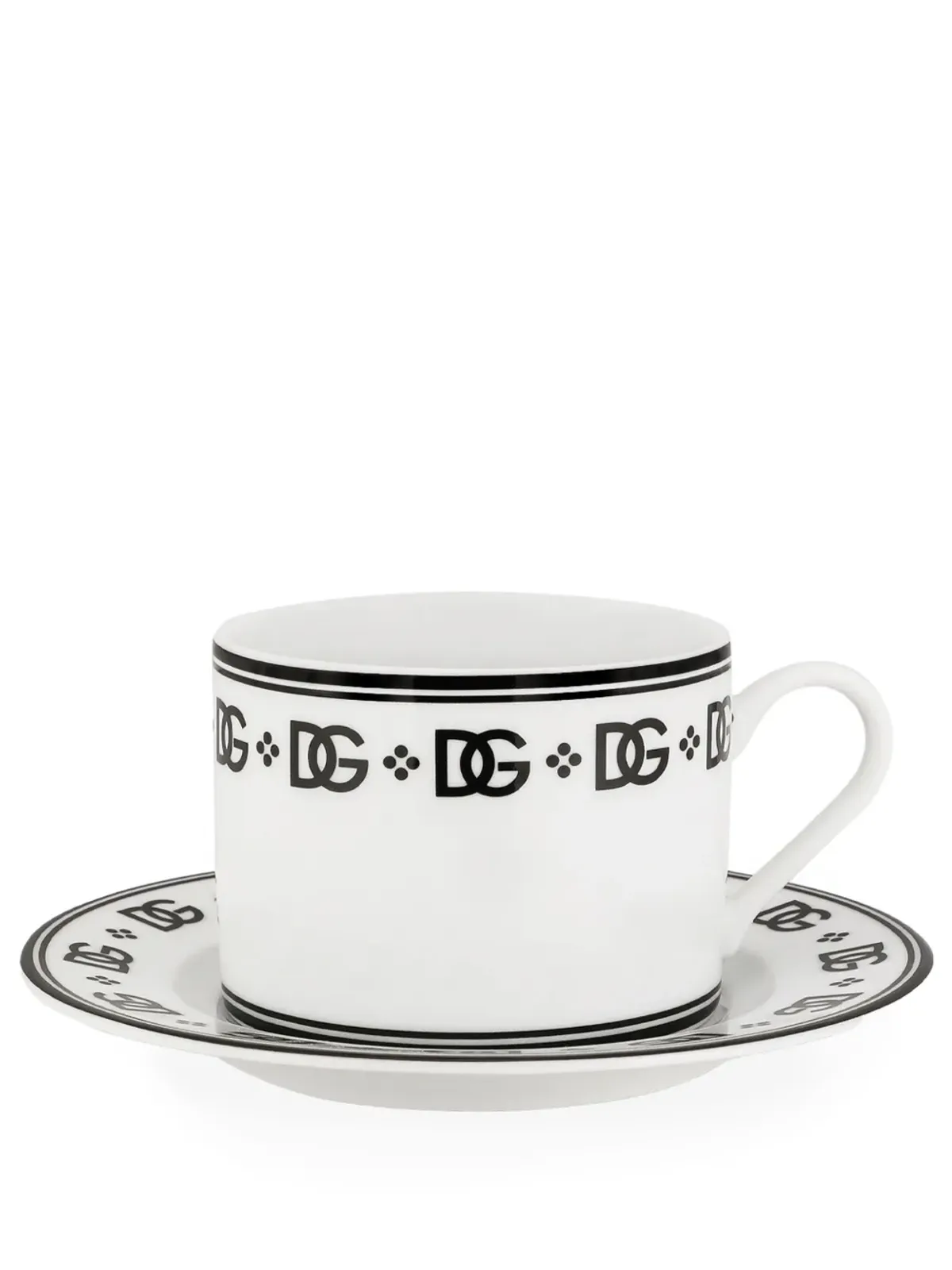 Dolce & Gabbana DGロゴ ティーカップとソーサー セット（2客） - 画像1