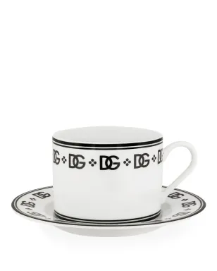 Dolce & Gabbana DGロゴ ティーカップとソーサー セット（2客） - サムネイル1