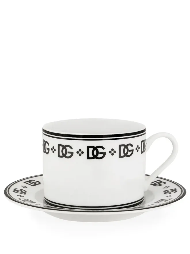 Dolce & Gabbana Dolce & Gabbana DGロゴ ティーカップとソーサー セット（2客）の商品画像