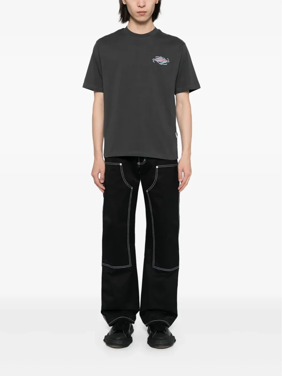Ground Zero グラフィックプリント コットン Tシャツ - グレー - 画像2