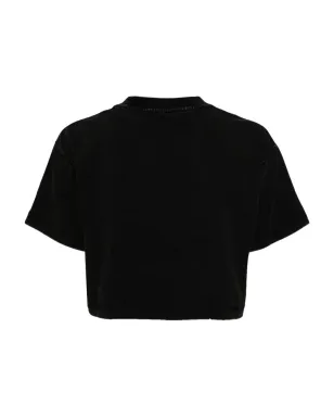 Ground Zero ロゴ刺繍 washed Tシャツ ブラック - サムネイル2