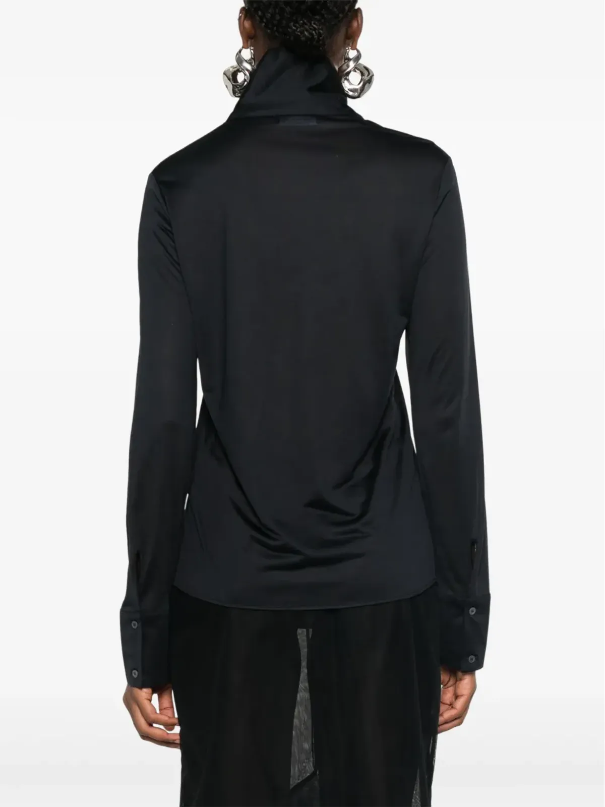 Fabiana Filippi シルクジャージーTシャツ ブルー - 画像4