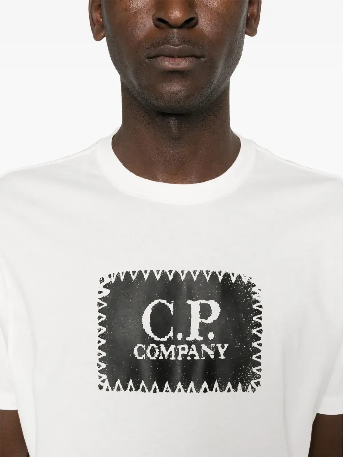 C.P. Company ラベルスタイルのロゴ入り ジャージーTシャツ - ホワイト - 画像5