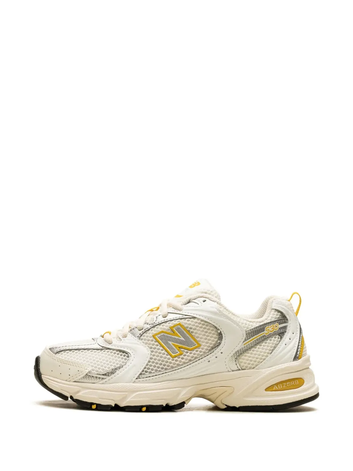 New Balance 530 Sea Salt/White/Ginger Lemon/Silver Metallic スニーカー - 画像5
