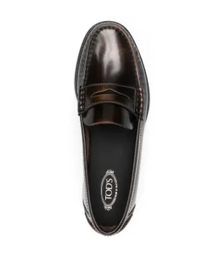 Tod's ブラッシュドレザー ローファー - ブラウン - サムネイル4
