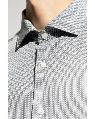 Emporio Armani 幾何学柄プリントシャツ - ホワイト - サムネイル5