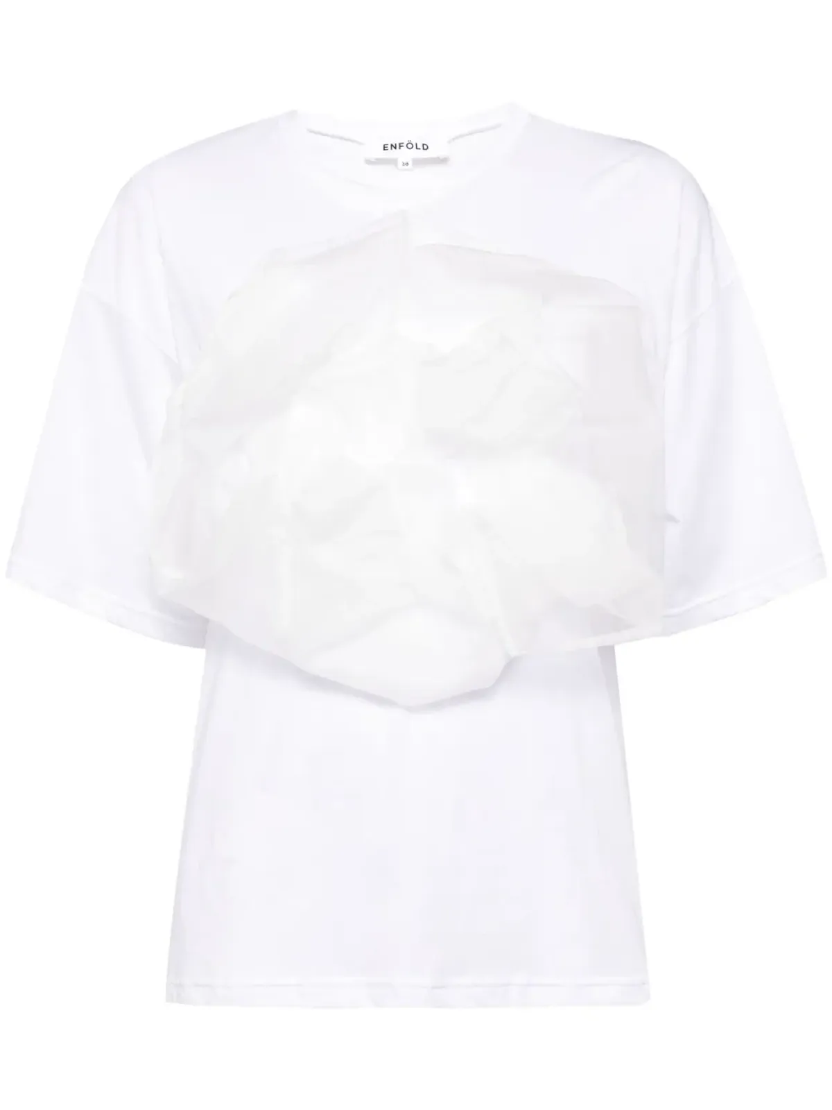 Enföld フローラルアップリケTシャツ - 画像1