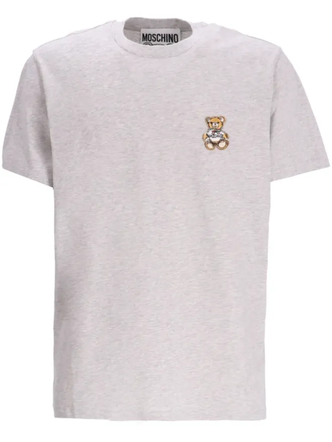 Moschino Moschino テディベア・アップリケ コットン Tシャツ - グレーの商品画像