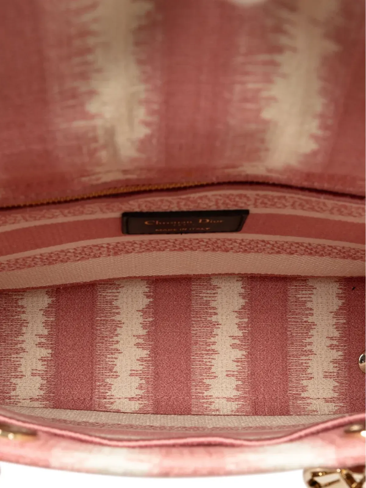 Christian Dior ビンテージ 2021年 ミディアム D-Stripes Lady D-Lite サッチェル ピンク - 画像5