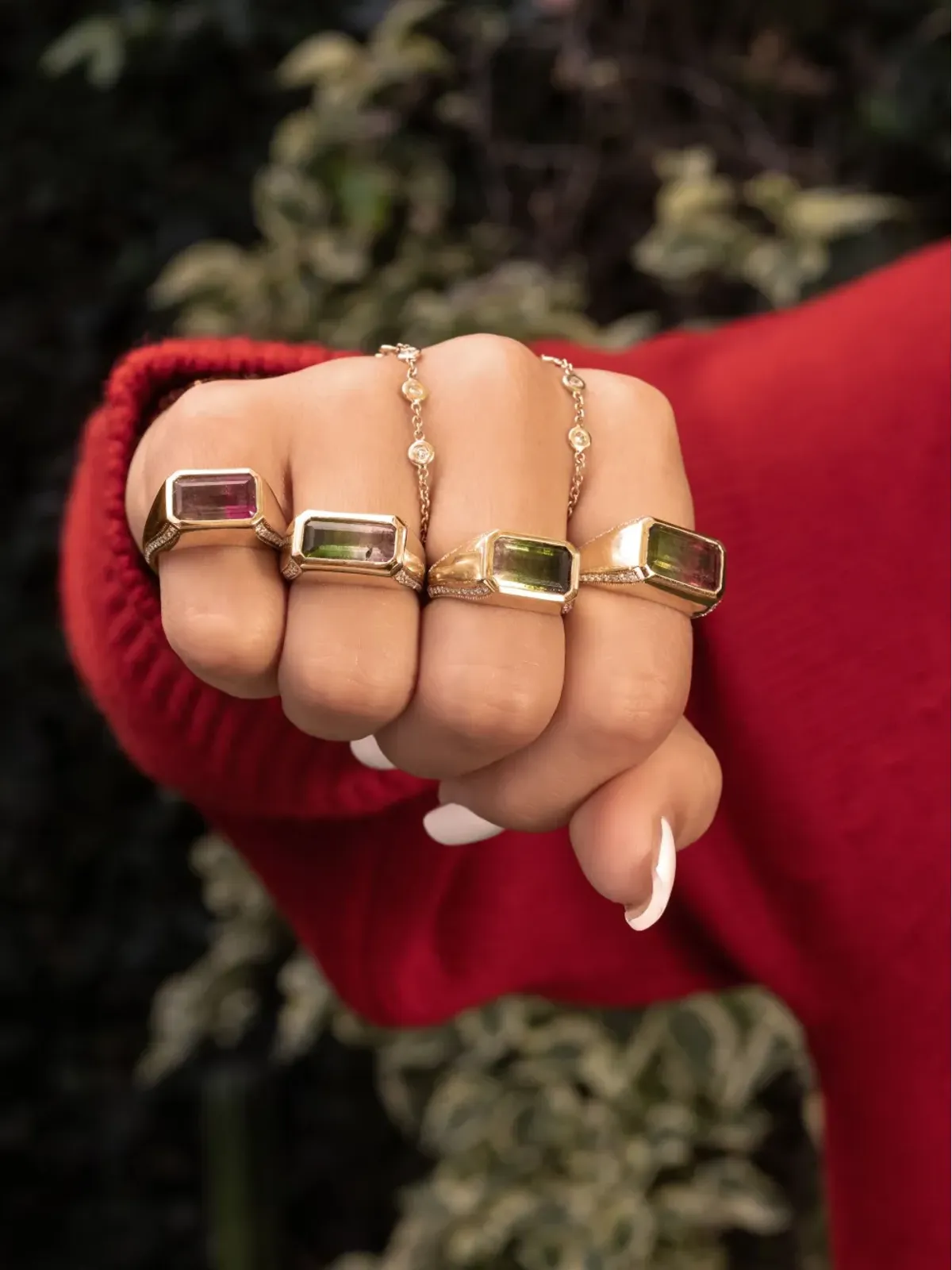 Jacquie Aiche 14k イエローゴールド トルマリンとダイヤモンド リング - 画像3