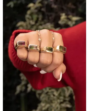 Jacquie Aiche 14k イエローゴールド トルマリンとダイヤモンド リング - サムネイル3