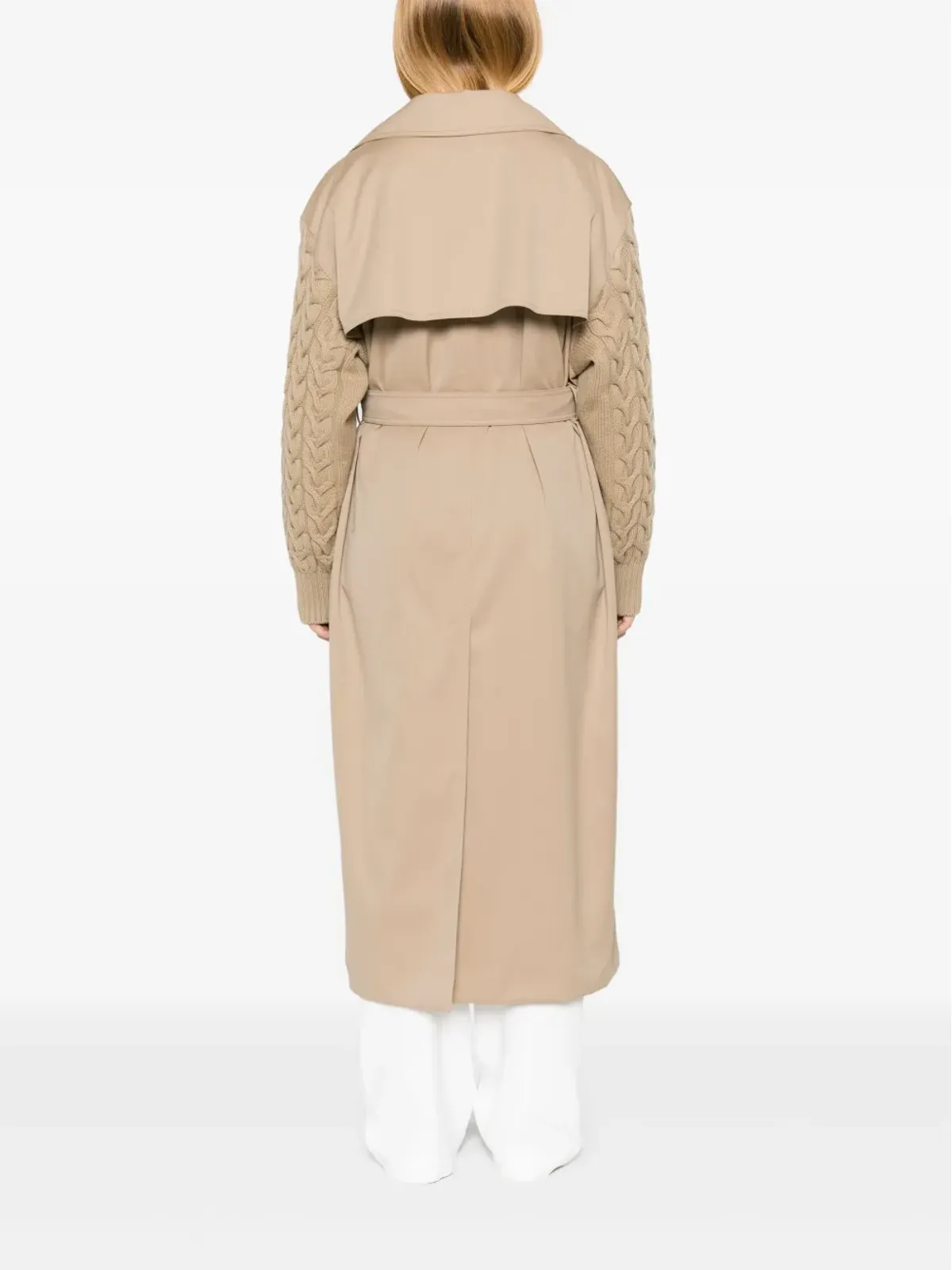 Max Mara 撥水性ギャバジン トレンチコート ブラウン - 画像4