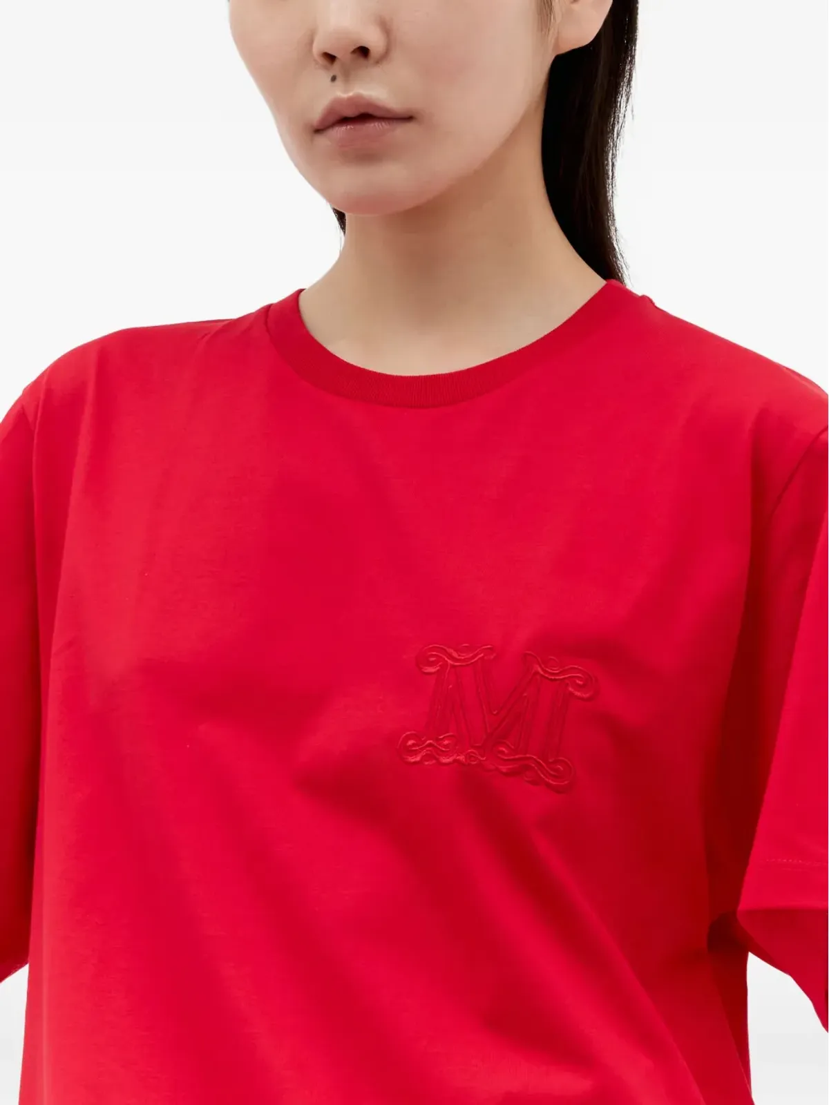 Max Mara 刺繍ロゴ入りTシャツ - 画像4
