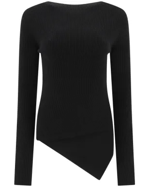 Rick Owens DRKSHDW リブ編みトップス - ブラック - サムネイル1