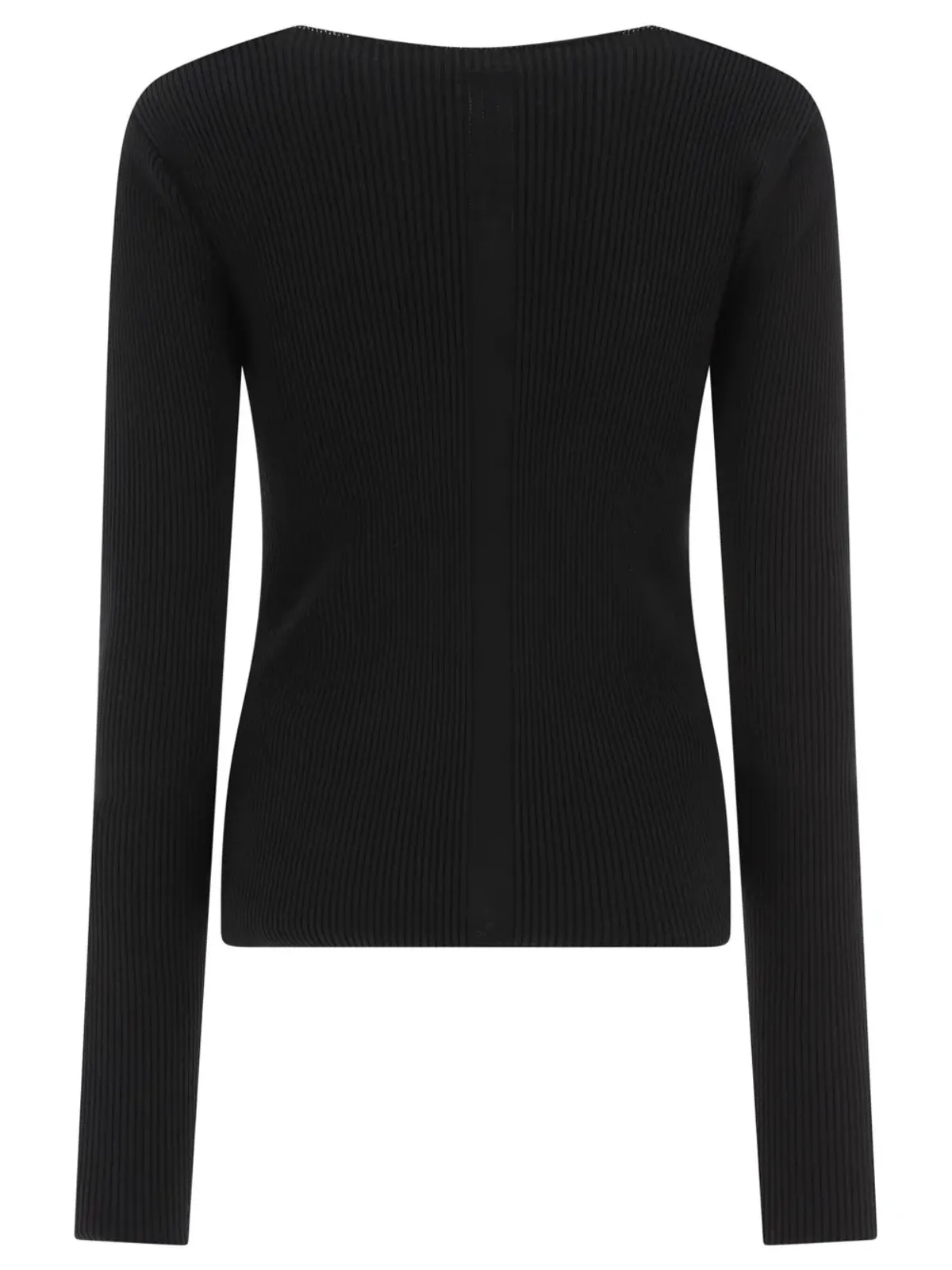 Rick Owens DRKSHDW リブ編みトップス - ブラック - 画像2