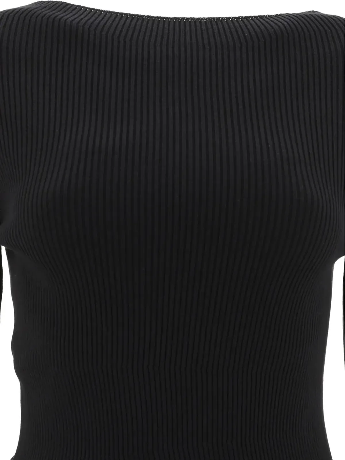 Rick Owens DRKSHDW リブ編みトップス - ブラック - 画像3