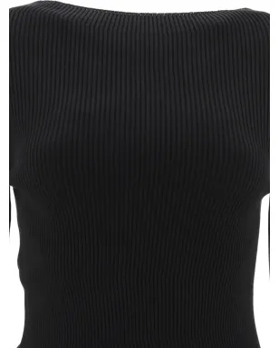 Rick Owens DRKSHDW リブ編みトップス - ブラック - サムネイル3