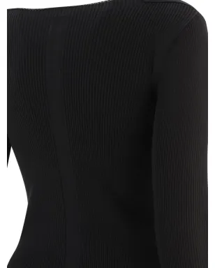 Rick Owens DRKSHDW リブ編みトップス - ブラック - サムネイル4