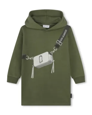 Marc Jacobs Kids printed hooded dress - Green - サムネイル1