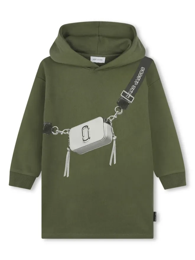 Marc Jacobs Kids Marc Jacobs Kids printed hooded dress - Greenの商品画像