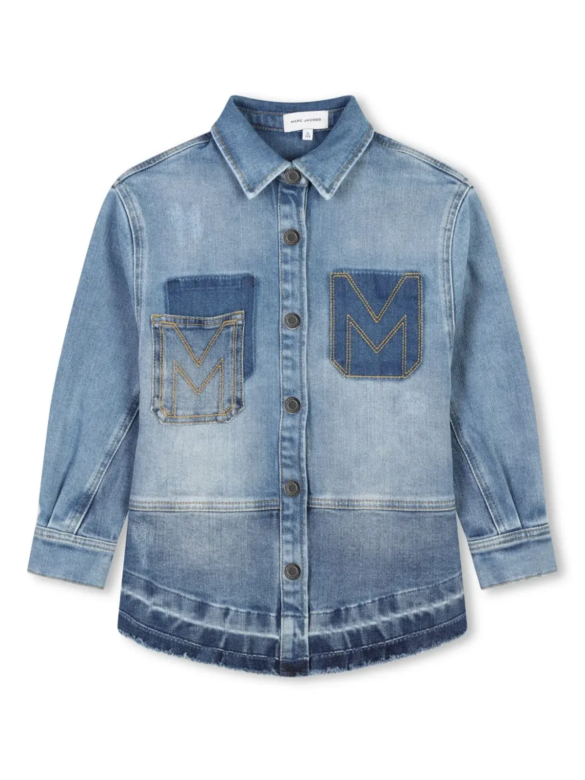 Marc Jacobs Kids パッチワークデザイン デニムシャツ - ブルー - 画像1