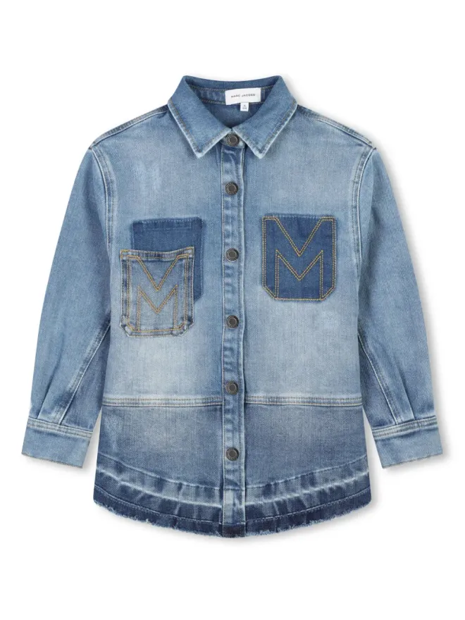 Marc Jacobs Kids Marc Jacobs Kids パッチワークデザイン デニムシャツ - ブルーの商品画像
