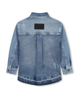 Marc Jacobs Kids パッチワークデザイン デニムシャツ - ブルー - サムネイル2