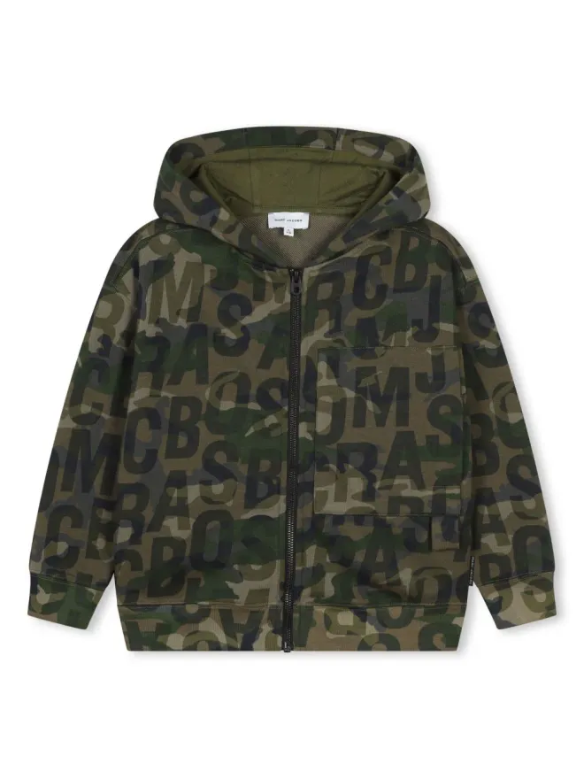 Marc Jacobs Kids Marc Jacobs Kids カモフラージュ柄プリントフーディーの商品画像
