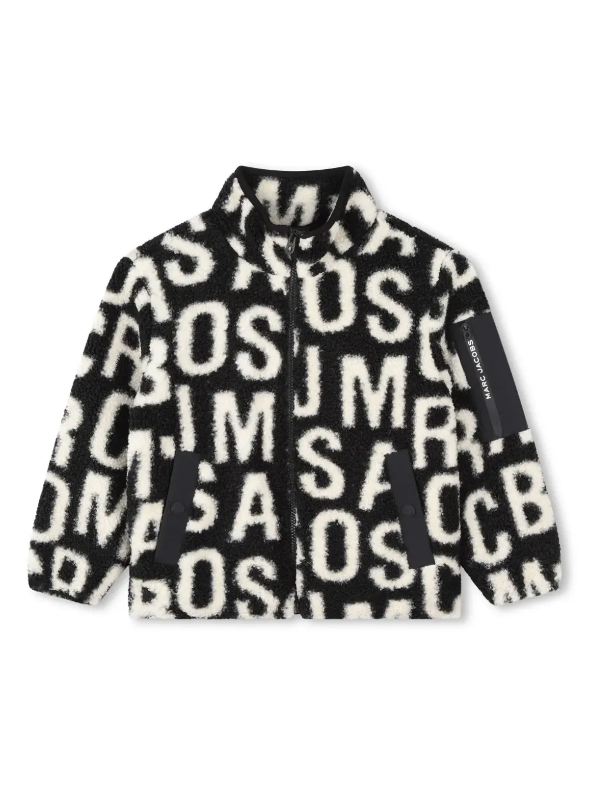 Marc Jacobs Kids ロゴジャカード ジップアップ カーディガン - 画像1