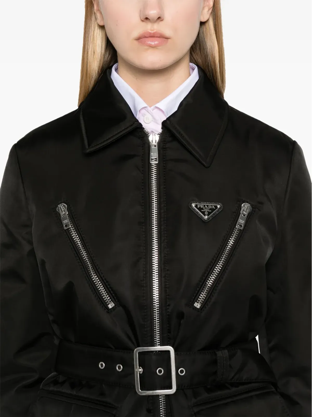Prada トライアングルロゴ入りパデッドジャケット - 画像5