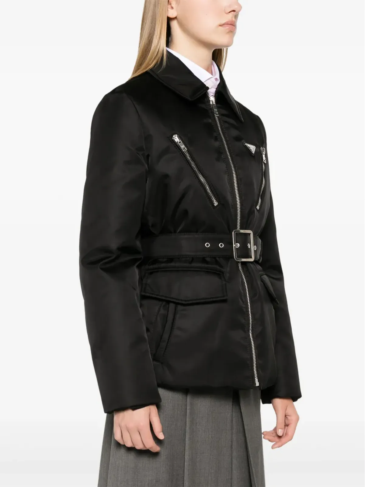 Prada トライアングルロゴ入りパデッドジャケット - 画像3