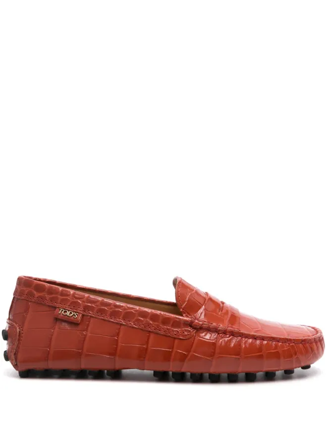 Tod's Tod's Gommino クロコダイルエフェクト ローファー オレンジの商品画像