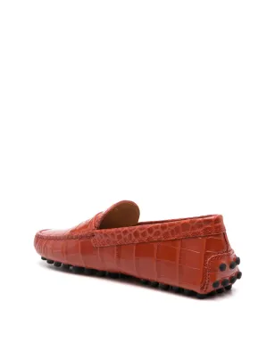 Tod's Gommino クロコダイルエフェクト ローファー オレンジ - サムネイル3