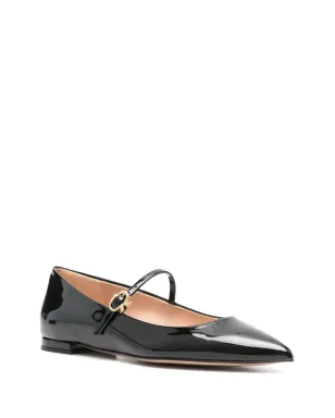 Gianvito Rossi リボン・ジェーン バレエシューズ ブラック - サムネイル2