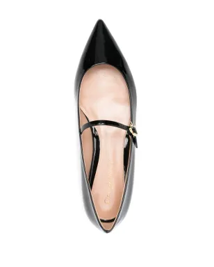 Gianvito Rossi リボン・ジェーン バレエシューズ ブラック - サムネイル4