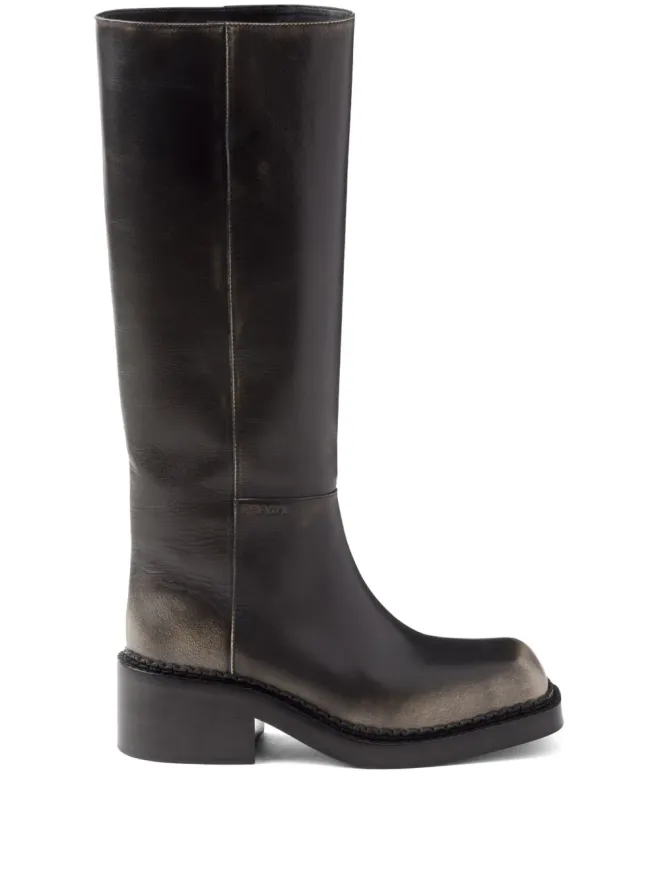 Prada Prada レザー ブーツ - ブラックの商品画像