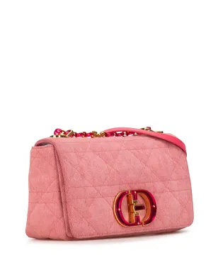 Christian Dior ビンテージ 2022 ミディアム マクロカナージュ デニム カロ クロスボディ バッグ - ピンク - サムネイル3