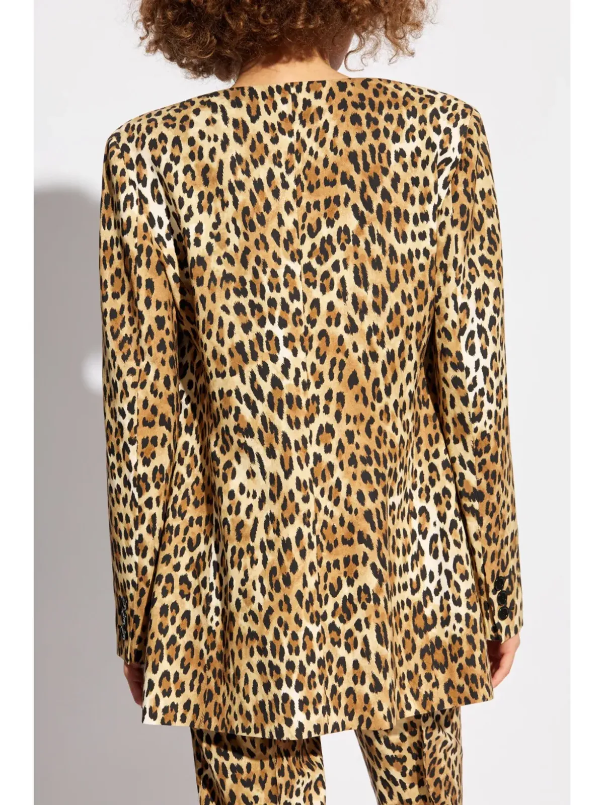 Moschino レオパード柄ブレザー ブラウン - 画像4