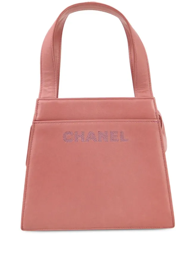CHANEL Pre-Owned CHANEL ビンテージ 1998 ロゴ刺繍 トートバッグ ピンクの商品画像