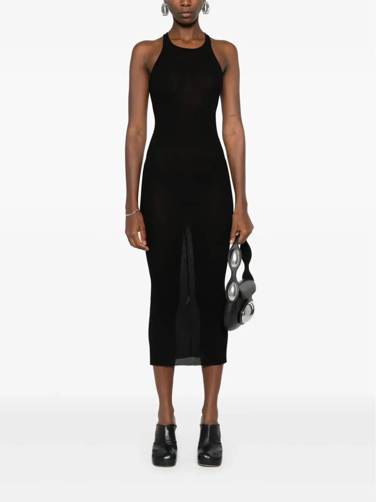 Rick Owens DRKSHDW リブ編みのタンクミディドレス - 画像2