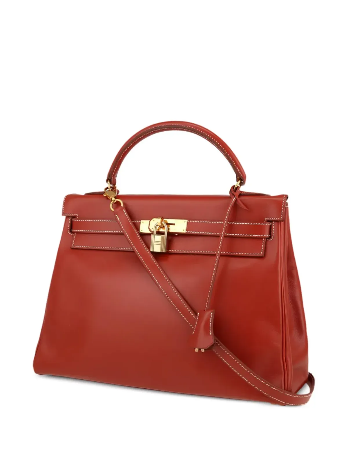 Hermès Pre-Owned ケリー32 セルリエ ツーウェイ ハンドバッグ - 赤 - 画像5