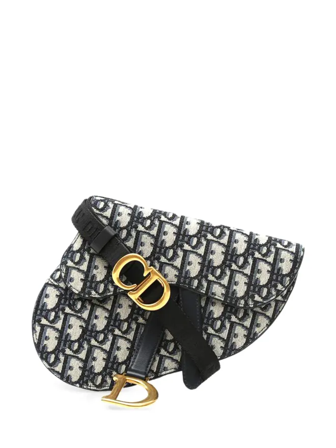 Christian Dior Pre-Owned Christian Dior ビンテージ 2020年 オブリーク サドルベルトバッグ ブルーの商品画像