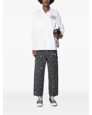 A BATHING APE® ロゴパターン カーペンタージーンズ ブラック - サムネイル2