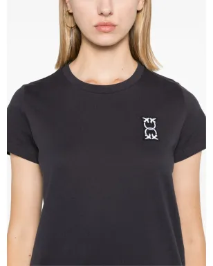 PINKO Love Birds エンブロイダリー コットン Tシャツ - ブルー - サムネイル5