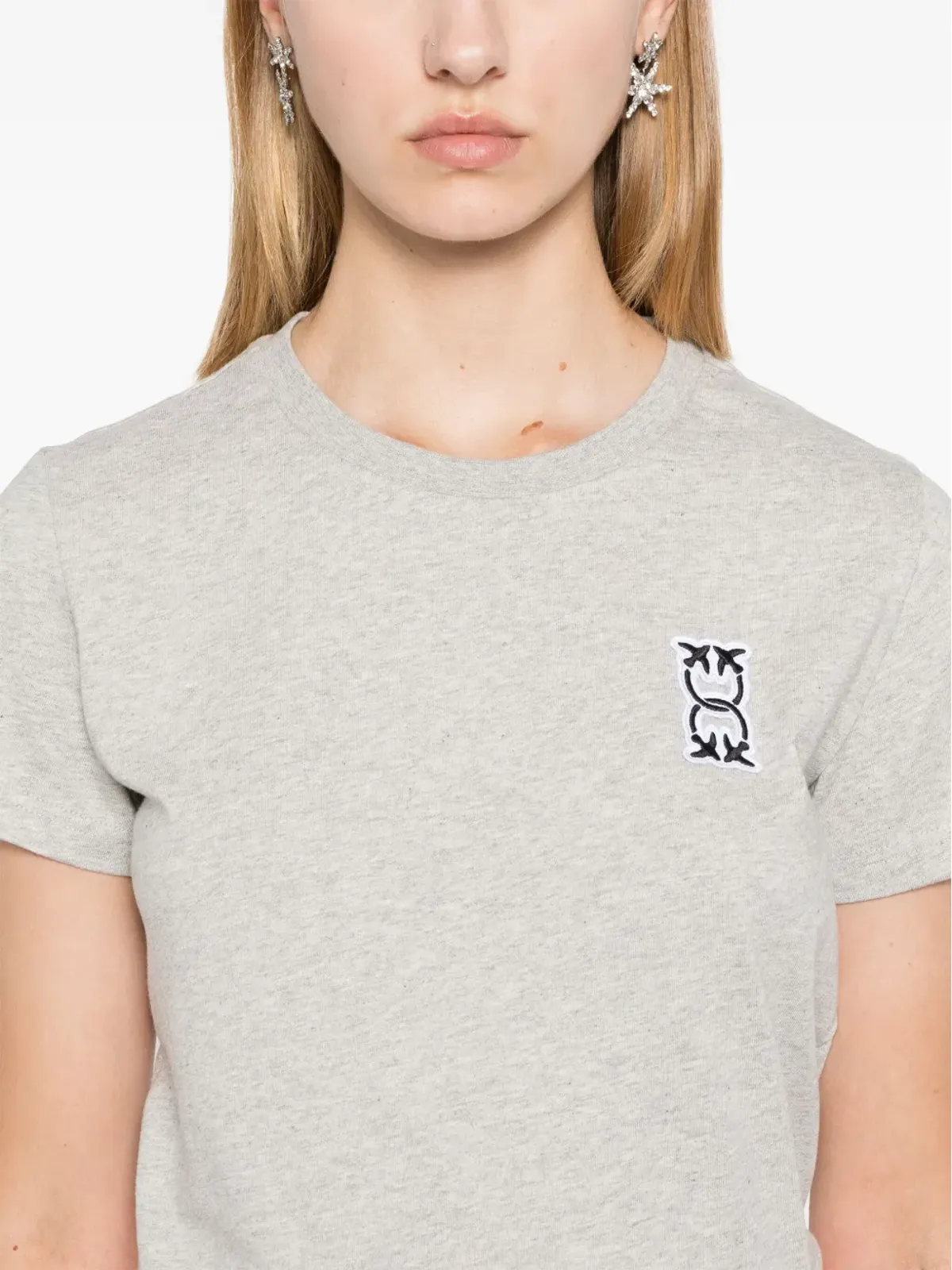 PINKO ロゴパッチ コットン Tシャツ - 画像5