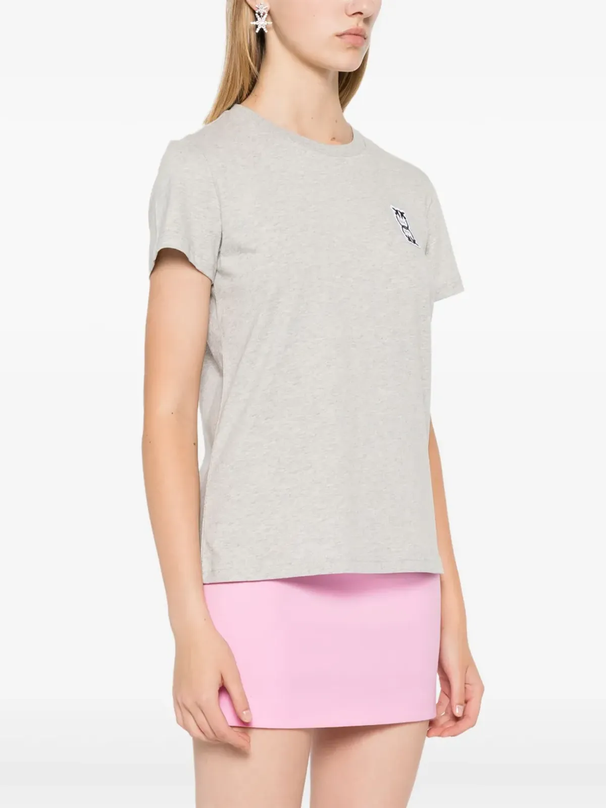 PINKO ロゴパッチ コットン Tシャツ - 画像3