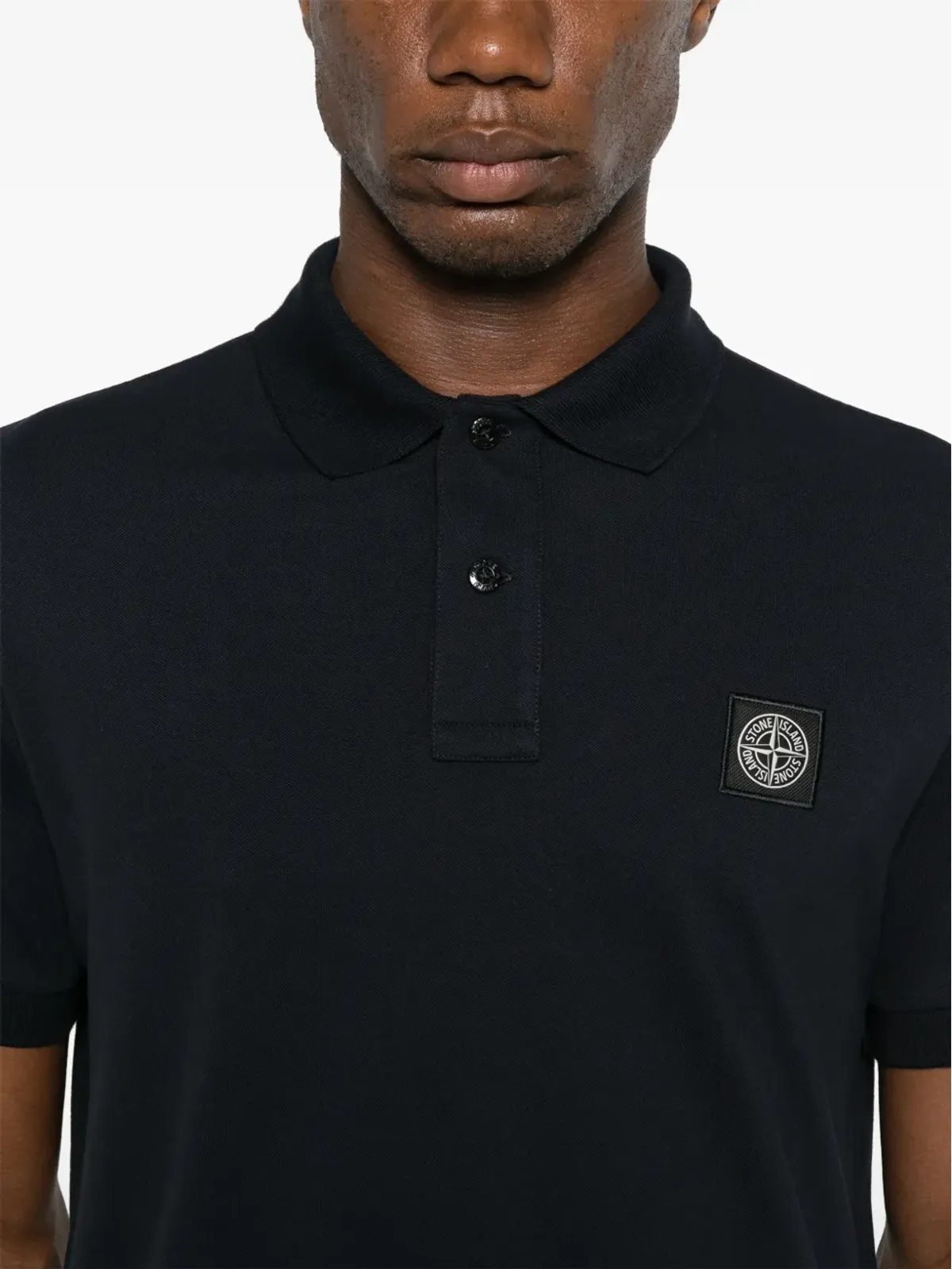 Stone Island コンパスバッジ付きピケポロシャツ - ブルー - 画像5