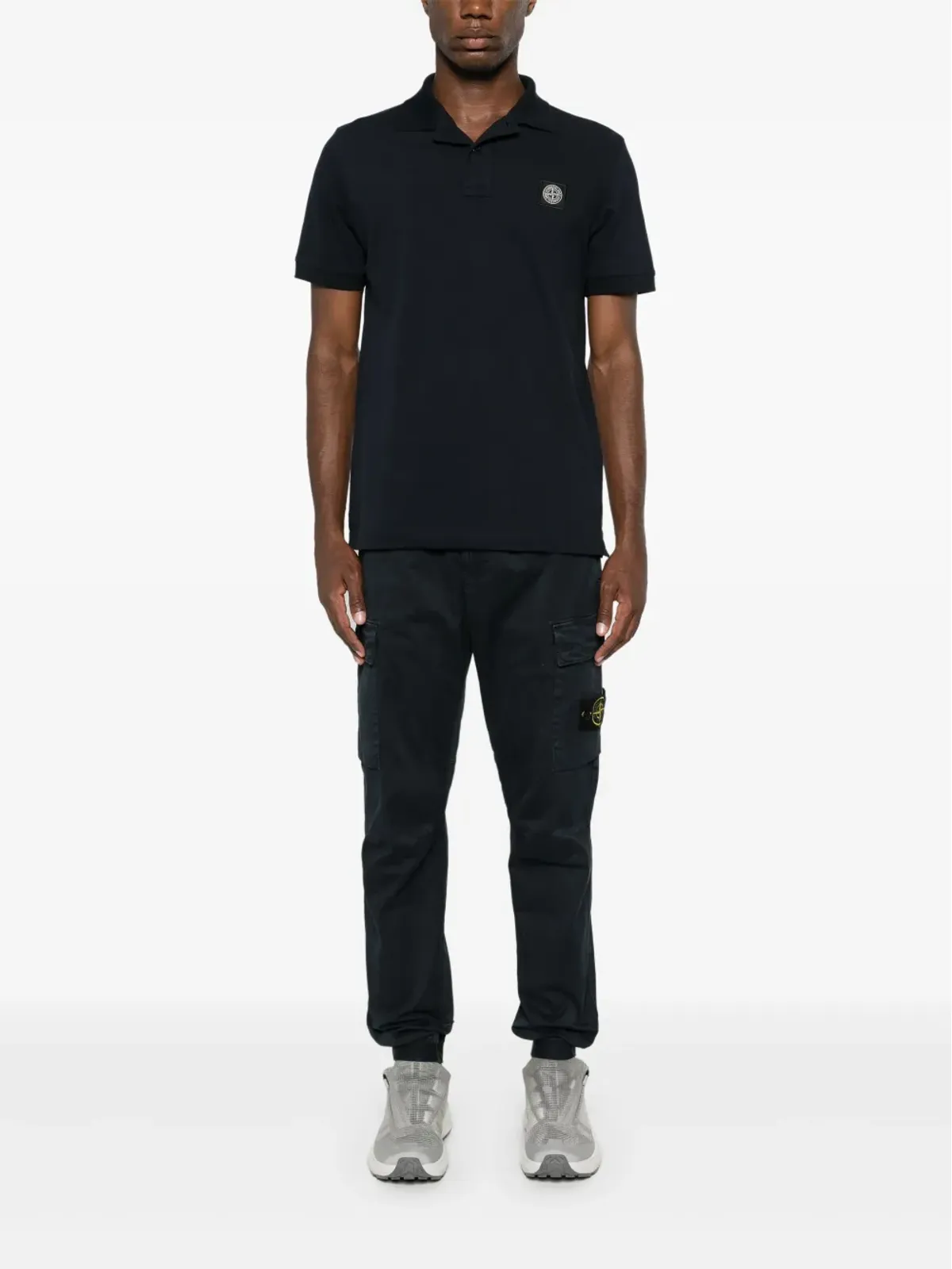 Stone Island コンパスバッジ付きピケポロシャツ - ブルー - 画像2