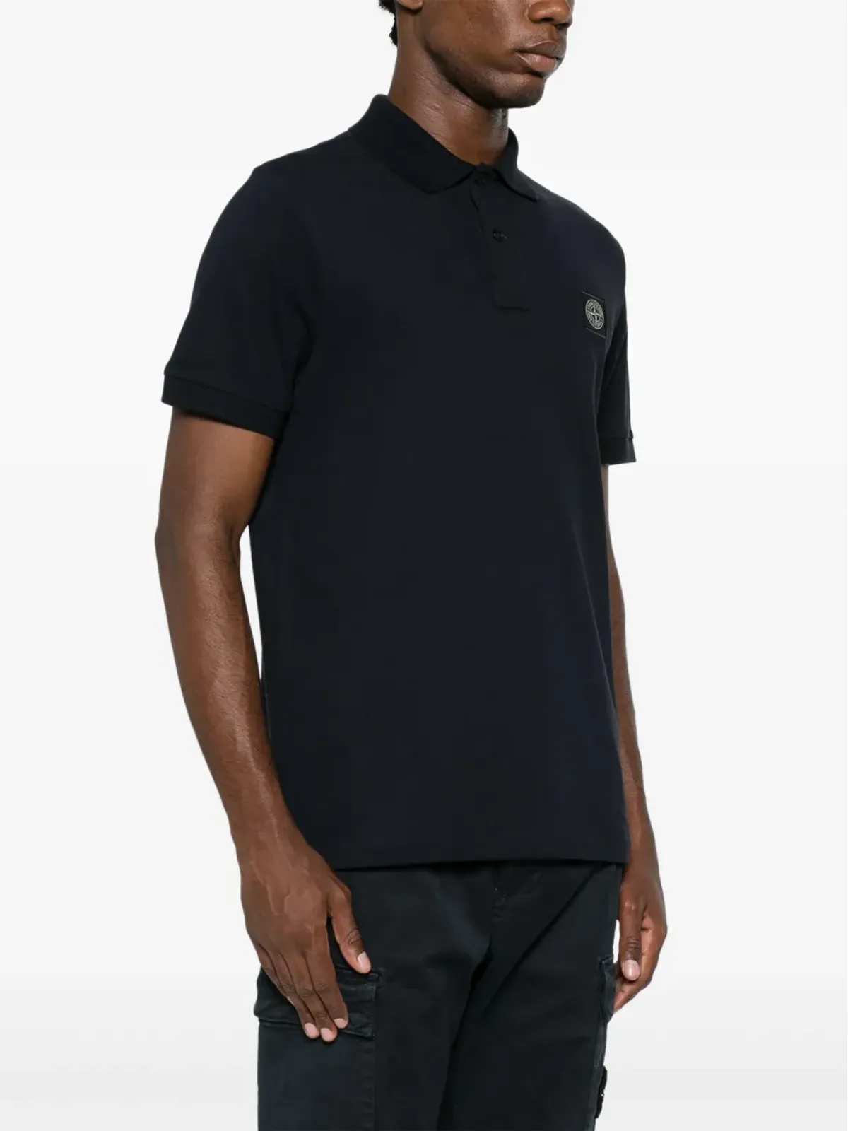 Stone Island コンパスバッジ付きピケポロシャツ - ブルー - 画像3